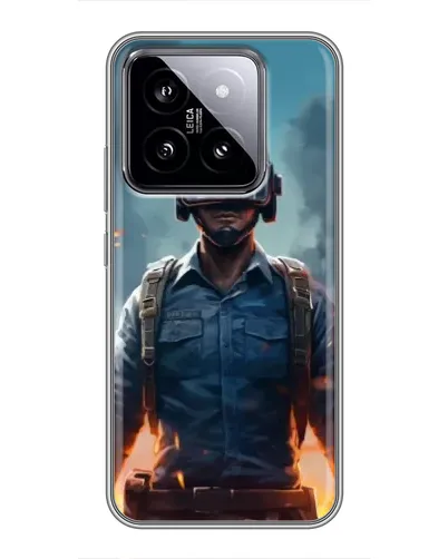Чохол для Xiaomi 14 з картинкою «PUBG — реалістичний герой»