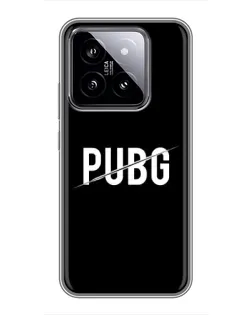 Чохол для Xiaomi 14 з картинкою «PUBG — білий логотип»