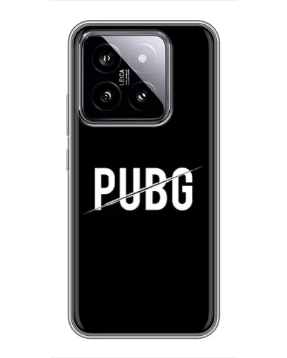 Чохол для Xiaomi 14 з картинкою «PUBG — білий логотип»