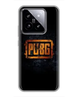 Чохол для Xiaomi 14 з картинкою «PUBG — золотий логотип»