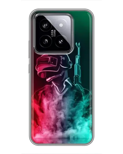 Чохол для Xiaomi 14 з картинкою «PUBG — вогняний воїн»