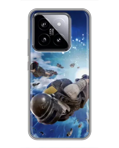 Чохол для Xiaomi 14 з картинкою «Десант PUBG — стрибок»