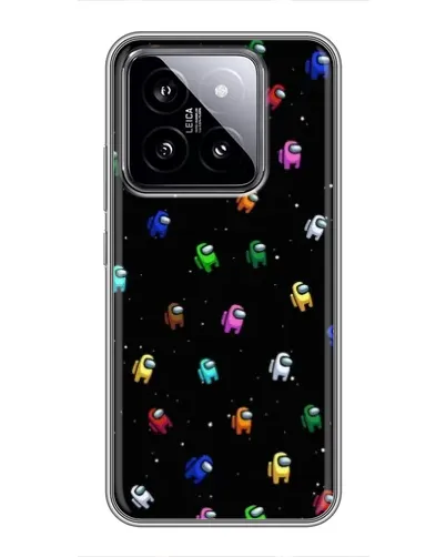 Чехол для Xiaomi 14 с картинкой «Экипаж Among Us»