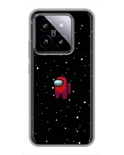 Чехол для Xiaomi 14 с картинкой «Красный Among Us»