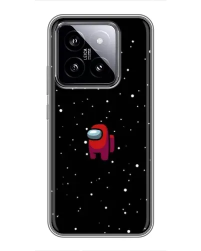 Чехол для Xiaomi 14 с картинкой «Красный Among Us»