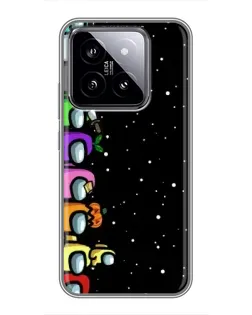Чехол для Xiaomi 14 с картинкой «Команда Among Us»
