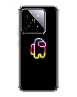 Чехол для Xiaomi 14 с картинкой «Among Us градиент»