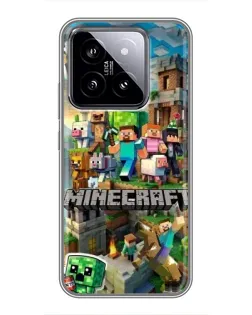 Чохол для Xiaomi 14 з картинкою «Замок Minecraft»