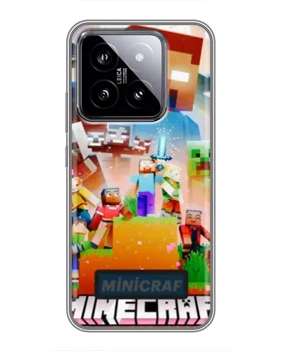 Чохол для Xiaomi 14 з картинкою «Minecraft герої гри»