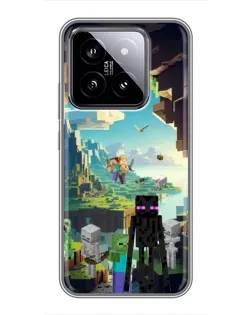 Чохол для Xiaomi 14 з картинкою «Ендермен у лісі»
