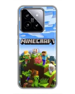 Чохол для Xiaomi 14 з картинкою «Minecraft класичний світ»