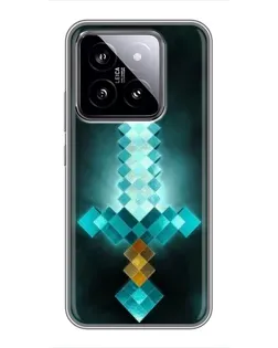 Чохол для Xiaomi 14 з картинкою «Алмазний меч неон»