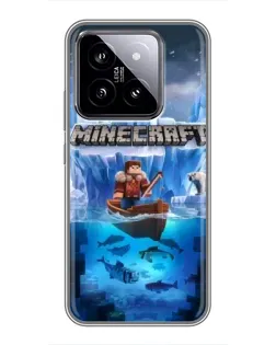 Чохол для Xiaomi 14 з картинкою «Minecraft льодянийсвіт»