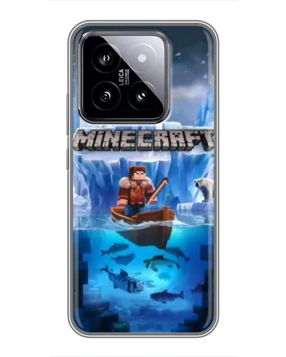 Чохол для Xiaomi 14 з картинкою «Minecraft льодянийсвіт»
