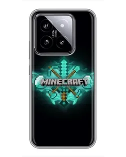 Чохол для Xiaomi 14 з картинкою «Minecraft Diamond лого»