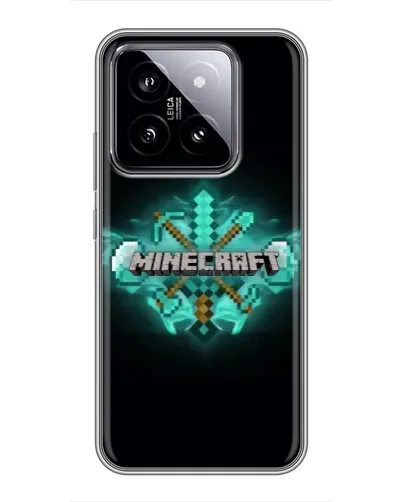 Чохол для Xiaomi 14 з картинкою «Minecraft Diamond лого»