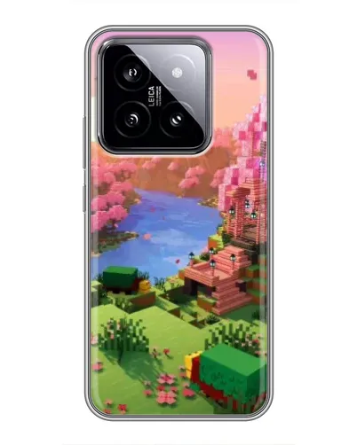 Чохол для Xiaomi 14 з картинкою «Рожеве дерево Minecraft»