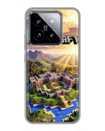 Чохол для Xiaomi 14 з картинкою «Minecraft панорама»