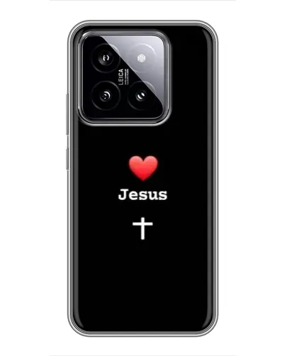 Чохол для Xiaomi 14 з картинкою «Серце - Jesus»