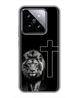 Чохол для Xiaomi 14 з картинкою «Лев та Хрест»