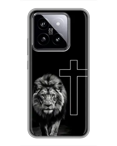 Чохол для Xiaomi 14 з картинкою «Лев та Хрест»