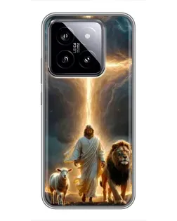Чохол для Xiaomi 14 з картинкою «Лев Юди та Світло»
