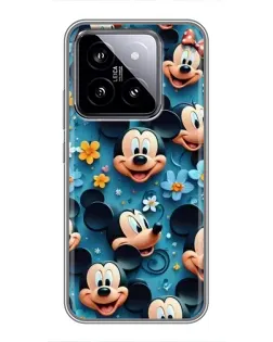 Чехол для Xiaomi 14 с картинкой «Паттерн Микки и Минни»