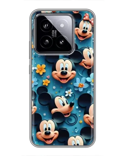 Чехол для Xiaomi 14 с картинкой «Паттерн Микки и Минни»