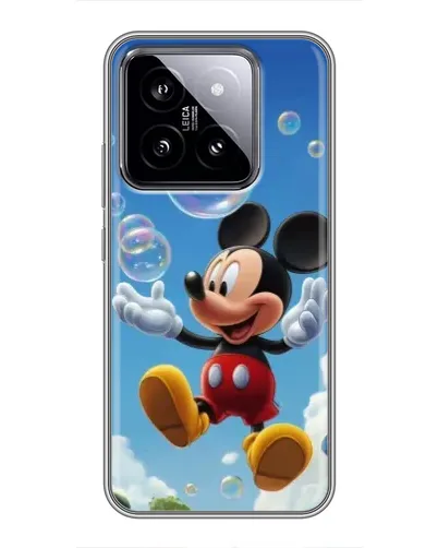 Чехол для Xiaomi 14 с картинкой «Mickey и мыльные пузыри»