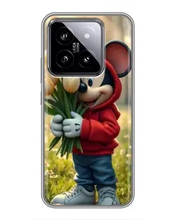 Чехол для Xiaomi 14 с картинкой «Микки с тюльпанами» Чехол для Xiaomi 14 с картинкой «Микки с тюльпанами»