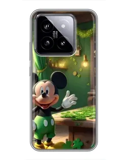 Чехол для Xiaomi 14 с картинкой «Микки в мастерской»