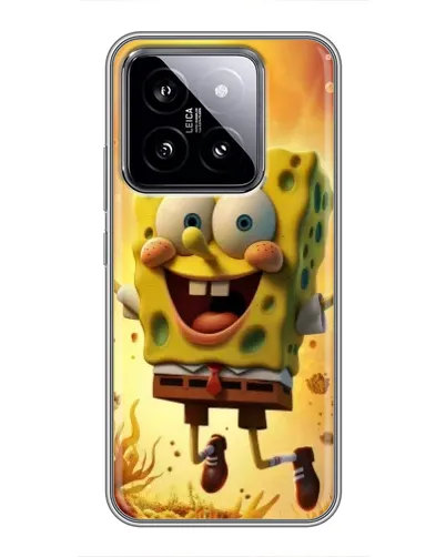 Чехол для Xiaomi 14 с картинкой «Губка Боб прыгает»