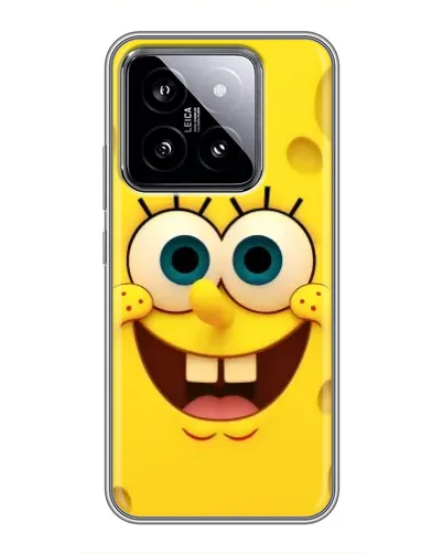 Чехол для Xiaomi 14 с картинкой «Губка Боб улыбка»