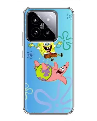 Чехол для Xiaomi 14 с картинкой «Спанч Боб и Патрик»