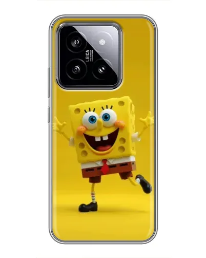 Чехол для Xiaomi 14 с картинкой «Позитивный Губка Боб»
