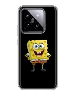 Чехол для Xiaomi 14 с картинкой «Классический Губка Боб»
