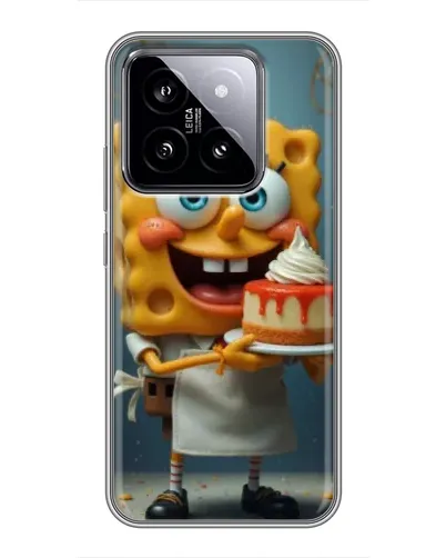 Чехол для Xiaomi 14 с картинкой «Повар Спанч Боб»