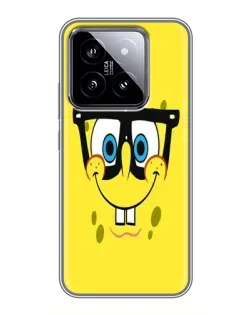 Чехол для Xiaomi 14 с картинкой «Минималистичный Спанч Боб»