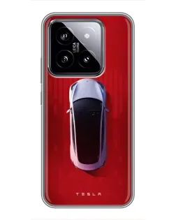 Чохол для Xiaomi 14 з картинкою «Tesla Top View»