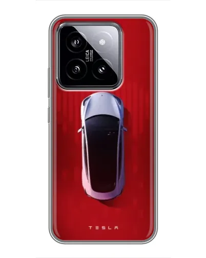Чохол для Xiaomi 14 з картинкою «Tesla Top View»