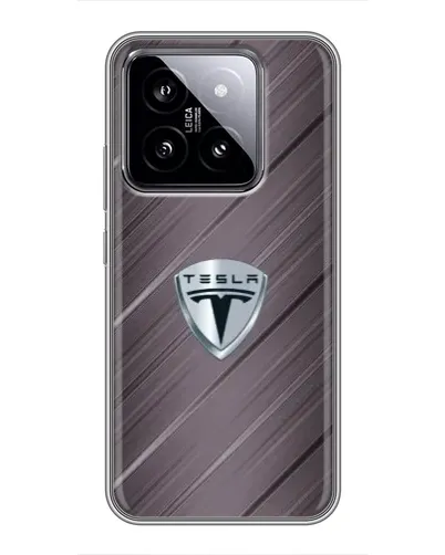 Чохол для Xiaomi 14 з картинкою «Металева текстура Tesla»