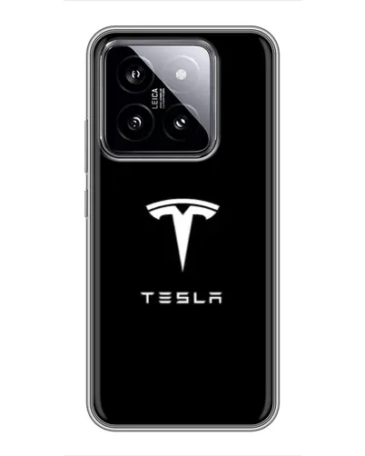 Чохол для Xiaomi 14 з картинкою «Tesla White Logo»