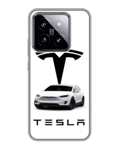 Чохол для Xiaomi 14 з картинкою «Tesla White Style»
