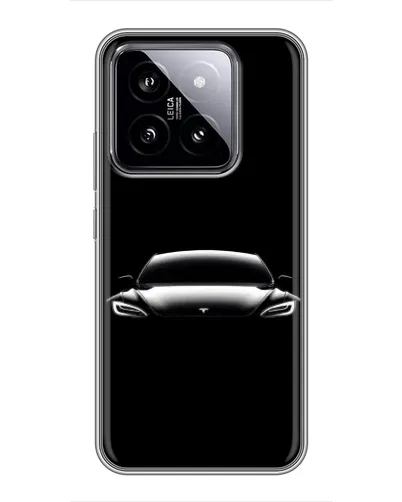 Чохол для Xiaomi 14 з картинкою «Фари Tesla Night»