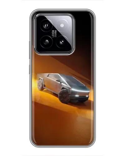 Чохол для Xiaomi 14 з картинкою «Cybertruck у пустелі»