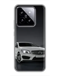 Чехол для Xiaomi 14 с картинкой «Mercedes AMG GT Silver»