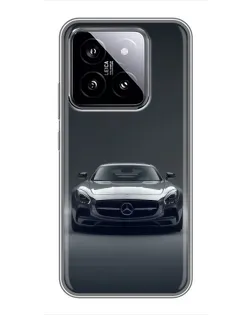Чехол для Xiaomi 14 с картинкой «Mercedes на черном»