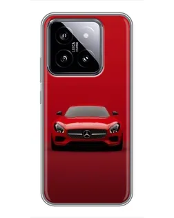 Чехол для Xiaomi 14 с картинкой «Красный Mercedes AMG»