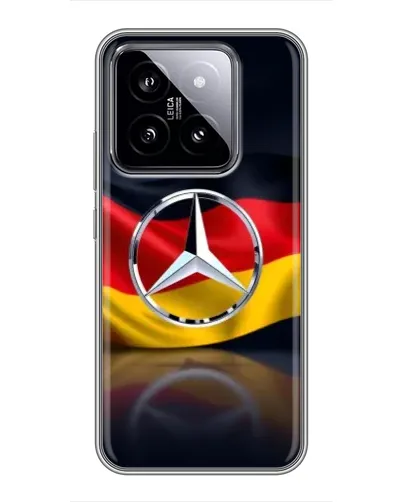 Чехол для Xiaomi 14 с картинкой «Mercedes — флаг Германии» Чехол для Xiaomi 14 с картинкой «Mercedes — флаг Германии»