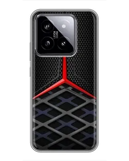 Чехол для Xiaomi 14 с картинкой «Mercedes Carbon Grid»